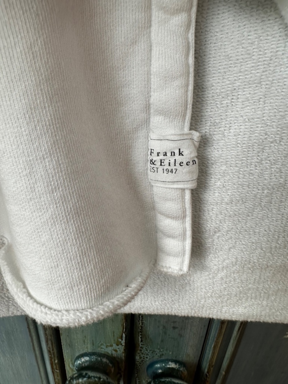 Frank & Eileen Eileen Relaxed Button Up Shirt in White Tripple FLeece Size XS - Picture 10 of 12